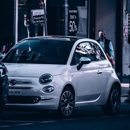 Voiture de location LOA Fiat 500 Blanche
